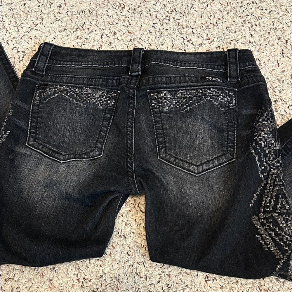 Miss Me Women's Dark Wash Skinny Jeans with Embellishments